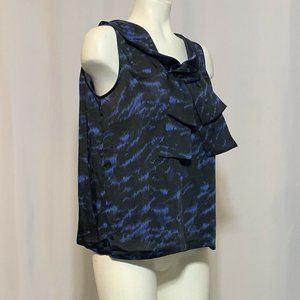 Michael Michael Kors Tank Blue Print Blouse 8P